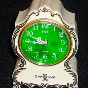 Fantastic Vintage Elgin Miniature Windup Alarm Clock